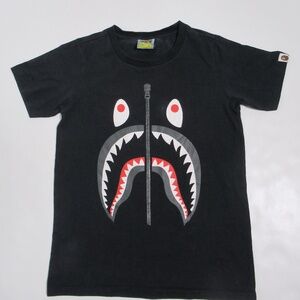 A Bathing Ape Women's Shark-Print T-Shirt Cotton Black Size S